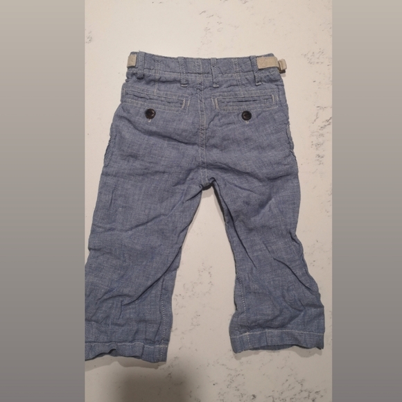 Gap Toddler 100% linen chambray roll up pant - Picture 3 of 6